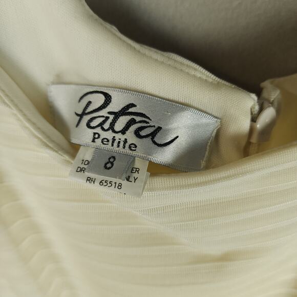 Patra Petite Full Length Two-Toned Beige/Black Sheath Dress 8P - Picture 9 of 9